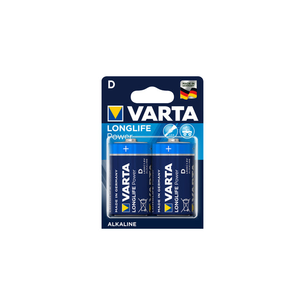 VARTA Batterie D Mono 1,5V Longlife POWER LR20 16.500mAh 2er