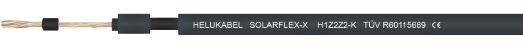 HELUKABEL SOLARFLEX®-X 1x10mm² H1Z2Z2-K black 500m